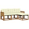 vidaXL Set vanjskih sofa 4 kom. Prirodna i krem