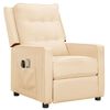 vidaXL Električna masažna fotelja od tkanine krem