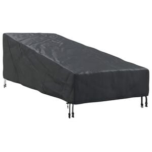 vidaXL Pokrov za vanjski namje&scaron;taj 195 x 76 x 82 cm Pravokutni Crna