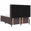 vidaXL LED Box Spring Krevet Tamno smeđa 140 x 200 cm tkanina