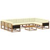 vidaXL Set vanjskih sofa s jastukom 10 pcs Prirodna i krem