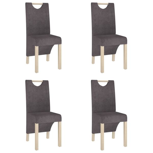 vidaXL Blagovaonske stolice od tkanine 4 kom smeđesive