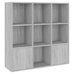 vidaXL Ormarić za knjige boja sivog hrasta sonome 98 x 30 x 98 cm