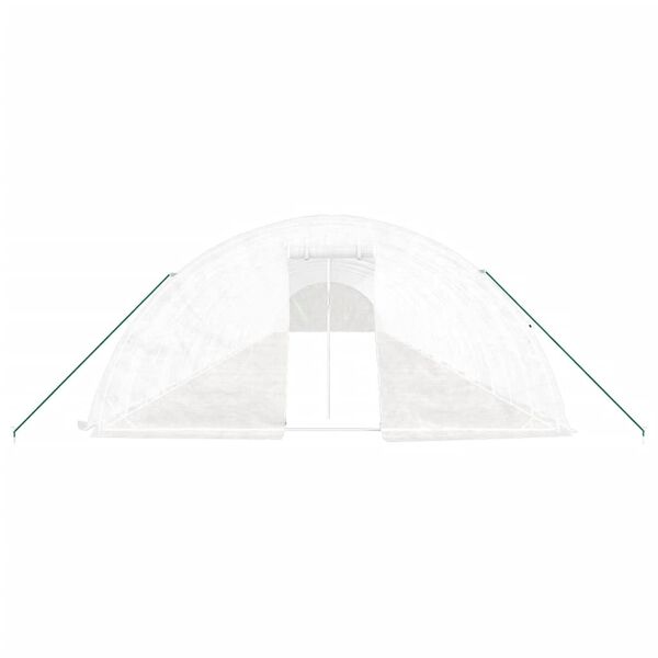 vidaXL Staklenik s čeličnim okvirom bijeli 120 m&sup2; 24 x 5 x 2,3 m