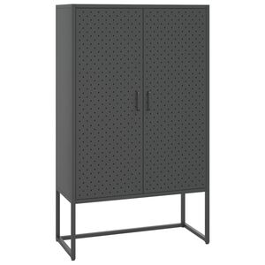 vidaXL Visoka komoda antracit 80 x 35 x 135 cm čelična