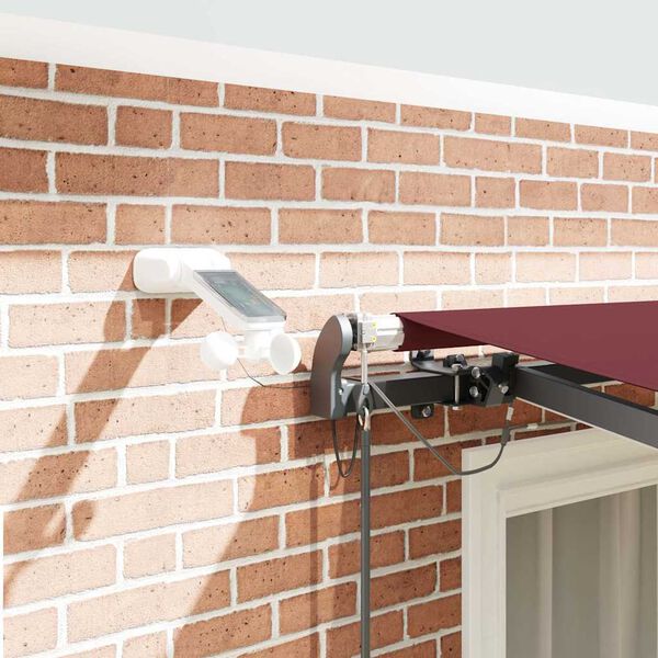 vidaXL Tenda na automatsko uvlačenje s LED svjetlima bordo 300x250 cm