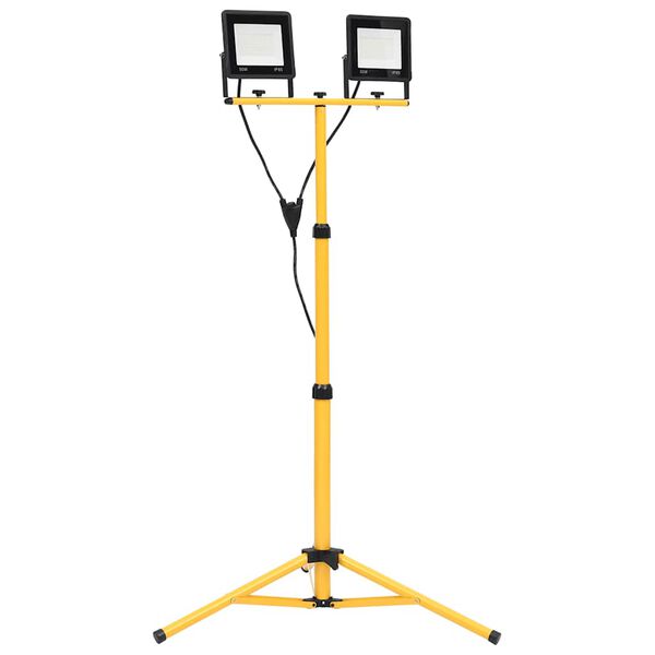 vidaXL LED reflektor sa stativom 2 x 50 W hladni bijeli