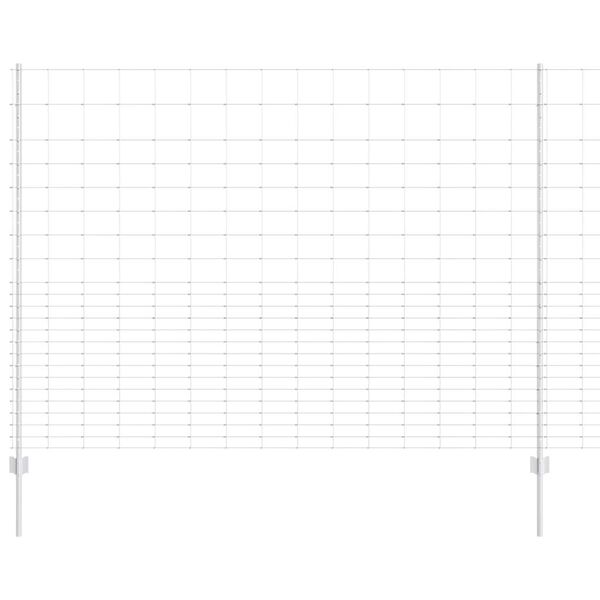 vidaXL Ograda s postovima Srebrno 1,6 x 25 m Čelik