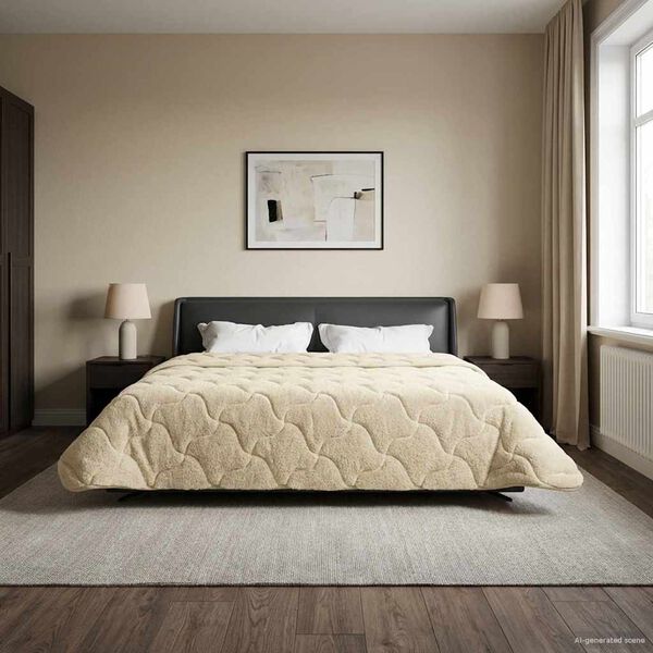 vidaXL Puni pokrivač za cijelu godinu &Scaron;onerisan Krema 220 x 240 cm