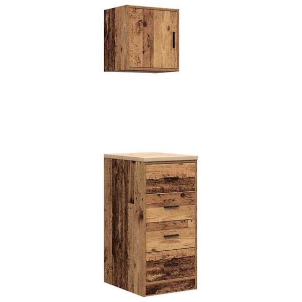 vidaXL Garažni ormarići 2 kom boja drva konstruirano drvo