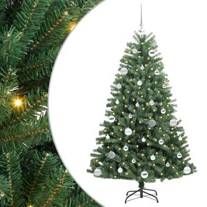 vidaXL Umjetno božićno drvce s nogom Zelena 150 cm PVC i metal