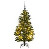 vidaXL Umjetno božićno drvce 150 LED sa &scaron;arkama i kuglicama 150 cm