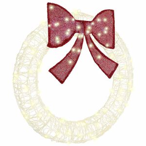 vidaXL Vijenac s 80 LED svjetlima Topla bijela 92 x 9.5 x 92 cm Akril