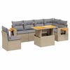 vidaXL 7-dijelni set vrtnih sofa od poliratana s jastucima bež