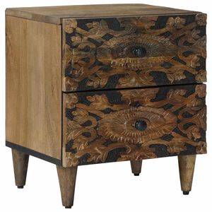 vidaXL Noćni ormar Smeđa 40 x 33,5 x 46 cm Čvrsto drvo manga