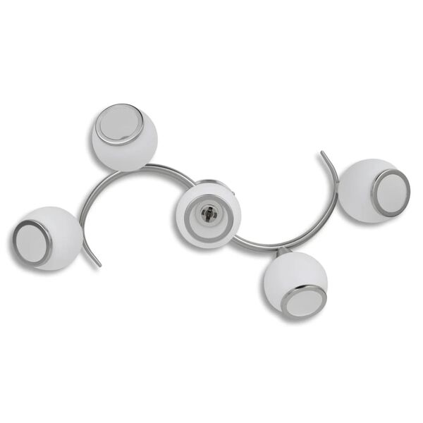 žStropna svjetiljka sa staklenim sjenilima na valovitoj tračnici