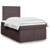 vidaXL Krevet box spring s madracem tamnosmeđi 120 x 190 cm od tkanine