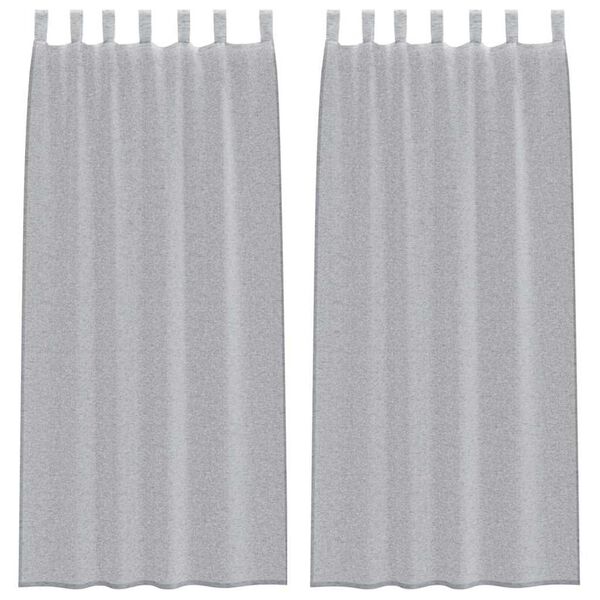 vidaXL Voile zavjesa 2 pcs Tamno siva 260 x 140 cm Poliester