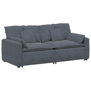 vidaXL Modularna sofa s jastucima tamno siva