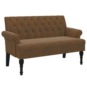 vidaXL Klupa s naslonom smeđa 120 x 62 x 75,5 cm umjetna bru&scaron;ena koža