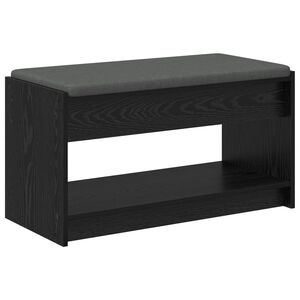 vidaXL Klupa za hodnik Crni Hrast 83 x 38 x 45 cm