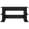 vidaXL Stol s policom Crni hrast 140 x 50 x 75 cm Konstruirano drvo