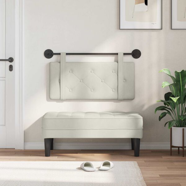 vidaXL Držeće uzglavlje Zidne Krema 100 x 55 x 5 cm Bar&scaron;un