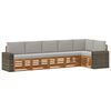 vidaXL Set vanjskih sofa 6 kom. Prirodna i svjetlosiva Poliester