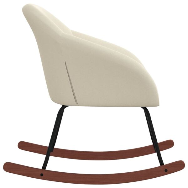 vidaXL Stolica za ljuljanje od tkanine krem