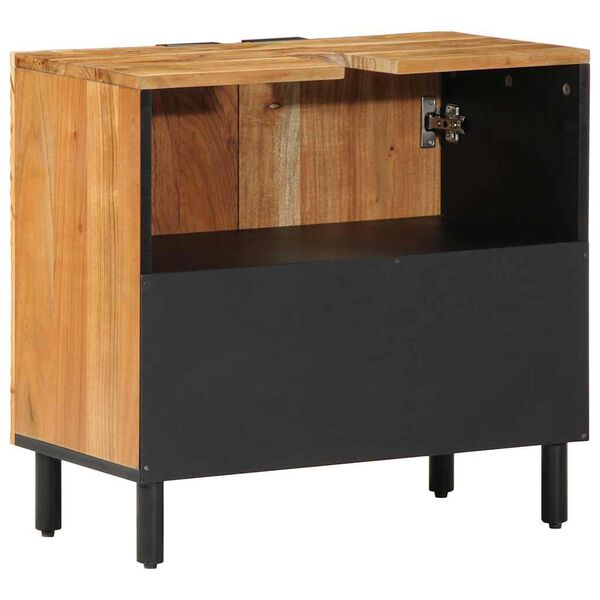 vidaXL Kupaonski ormarić za sudoper s policom Čvrsto drvo akacije