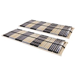 vidaXL Podnice za krevet 2 kom s 42 letvice i 7 zona 70 x 200 cm