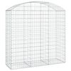 vidaXL Gabionska ko&scaron;ara s lukom 150x50x140/160 cm pocinčano željezo