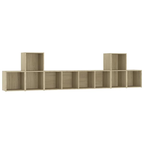 vidaXL 5-dijelni set TV ormarića boja hrasta od konstruiranog drva