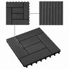 vidaXL Pločice za decking 11 pcs Crna 30 x 30 cm Drvoplastična smjesa