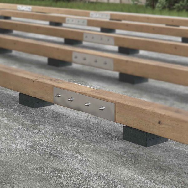 vidaXL Gumenasti granulatni vanjski pod Crna 9 x 9 x 2 cm Guma