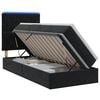 vidaXL LED krevet za pohranu s madracem Crna 100 x 200 cm Bar&scaron;un