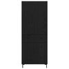 vidaXL Highboard Zidne Crni hrast 69,5 x 34 x 180 cm Konstruirano drvo