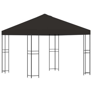 vidaXL Gazebo 3 x 3 m Antracit Poliester i čelik 190 gsm
