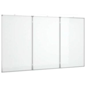 vidaXL Magnetna bijela ploča sklopiva 120 x 80 x 1,7 cm aluminijska