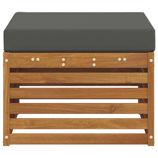 vidaXL Vanjski otoman Čvrsto drvo akacije Prirodna