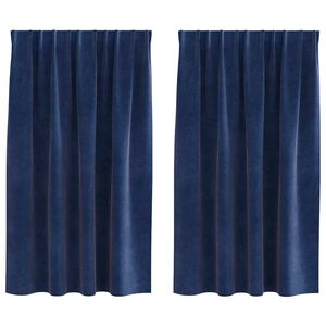 vidaXL Zavjese za zamračivanje 2 pcs Tamno plava 140 x 140 cm Bar&scaron;un