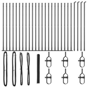 vidaXL Stup za ogradu Siva