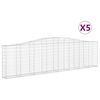 vidaXL Lučne gabionske ko&scaron;are 5 kom 400x30x100/120cm pocinčano željezo