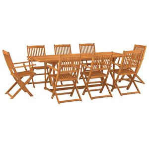 vidaXL 9-dijelni vrtni blagovaonski set 220x90x75 cm bagremovog drva