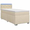 vidaXL Krevet s box springom, madracem i LED-om Krem 100 x 200 cm