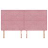 vidaXL LED glava kreveta S LED lampica Ružičasta 180 cm Poliester