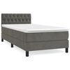 vidaXL Box spring krevet s madracem tamnosivi 90x200 cm bar&scaron;unasti