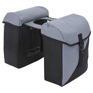 vidaXL Torba za bicikl Siva i crna 31,5 x 15,5 x 40 cm Poliester