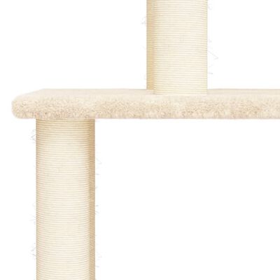vidaXL Penjalica za mačke sa stupovima za grebanje krem 183 cm