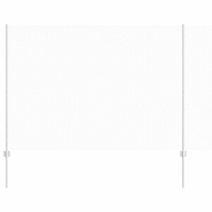 vidaXL Ograda s postovima Srebrna